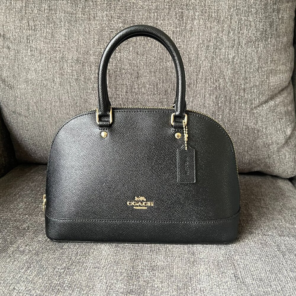 Coach Mini Sierra Satchel F27591 Black/Light Gold New without tag